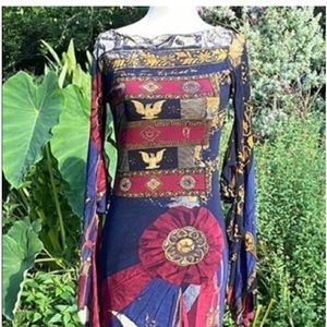 Save the Queen Maxi Dress M Baroque Print